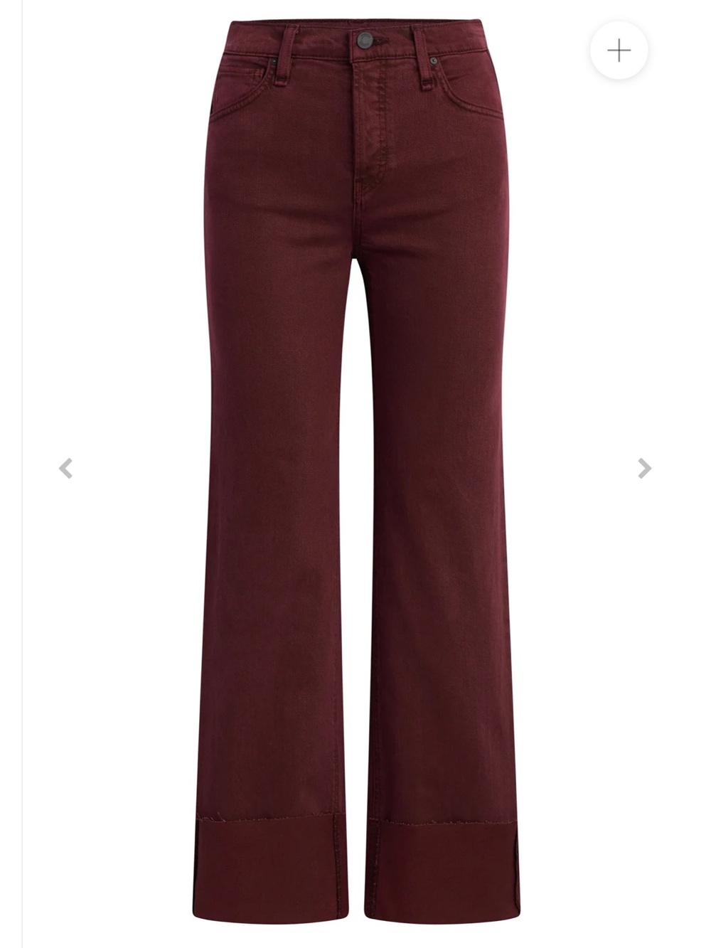 Hudson Rosie high Rise Cuffed Wide Leg ankle cuff jeans